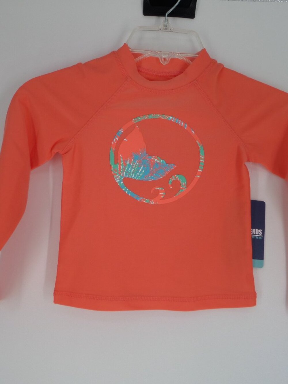 Reel Legends Boys Swim Shirt Coral Color Size 5 NWT